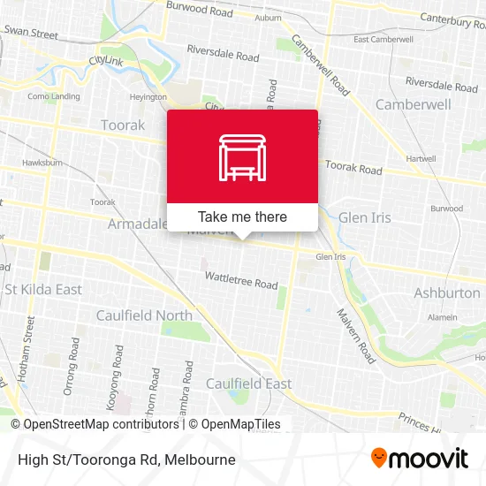 Mapa High St/Tooronga Rd