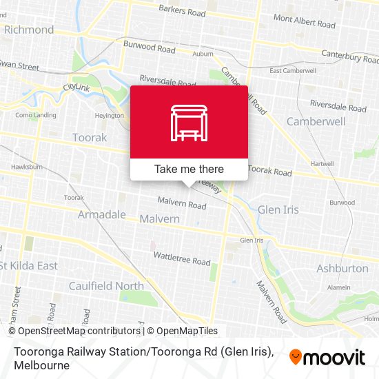 Tooronga Railway Station / Tooronga Rd (Glen Iris) map