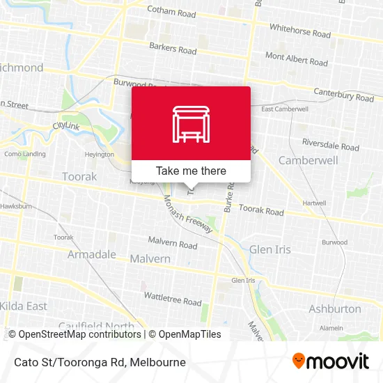 Mapa Cato St/Tooronga Rd