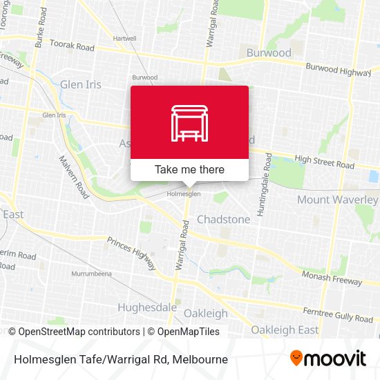 Holmesglen Tafe/Warrigal Rd map