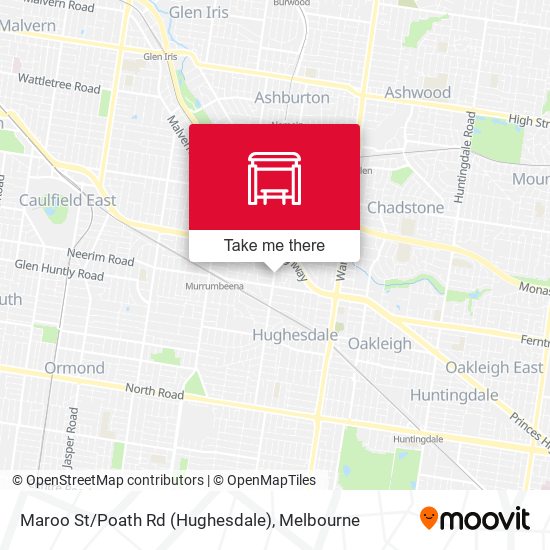 Maroo St/Poath Rd (Hughesdale) map