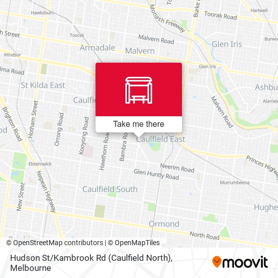 Mapa Hudson St / Kambrook Rd (Caulfield North)