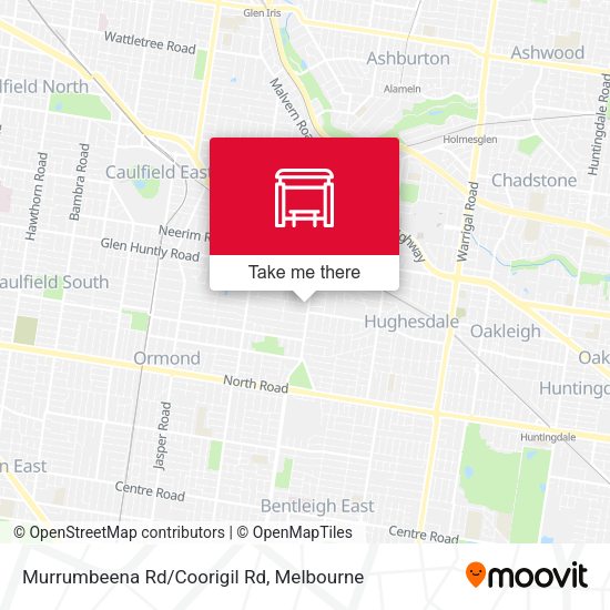 Murrumbeena Rd/Coorigil Rd map