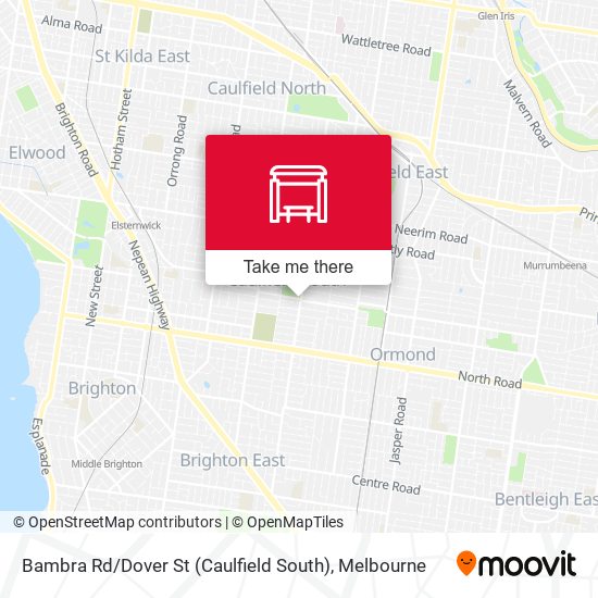 Mapa Bambra Rd / Dover St (Caulfield South)