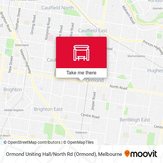 Ormond Uniting Hall / North Rd map