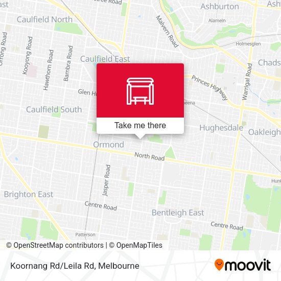 Koornang Rd/Leila Rd map