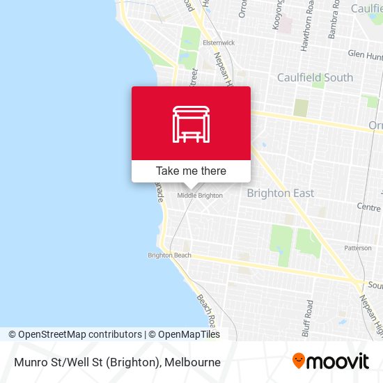 Munro St/Well St (Brighton) map