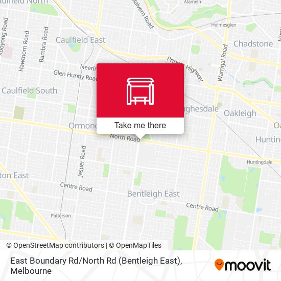 East Boundary Rd / North Rd (Bentleigh East) map