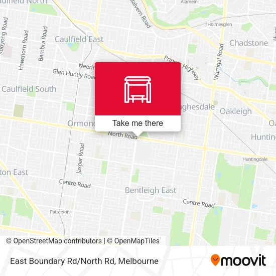 East Boundary Rd/North Rd map