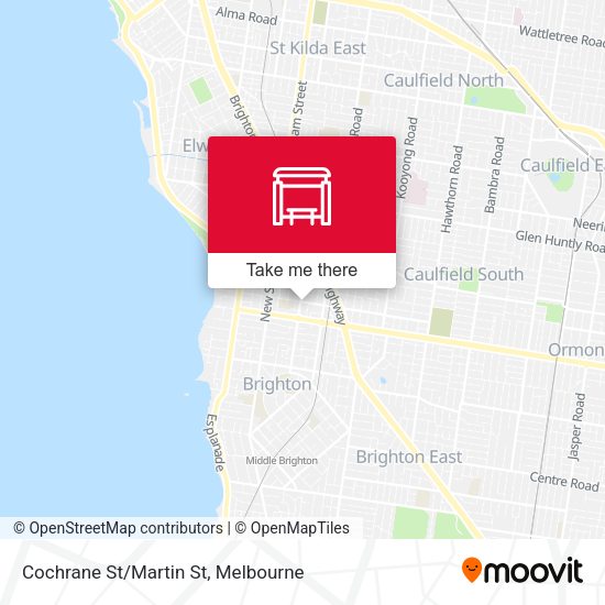 Cochrane St/Martin St map