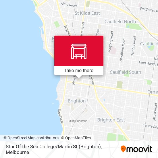 Mapa Star Of the Sea College / Martin St (Brighton)