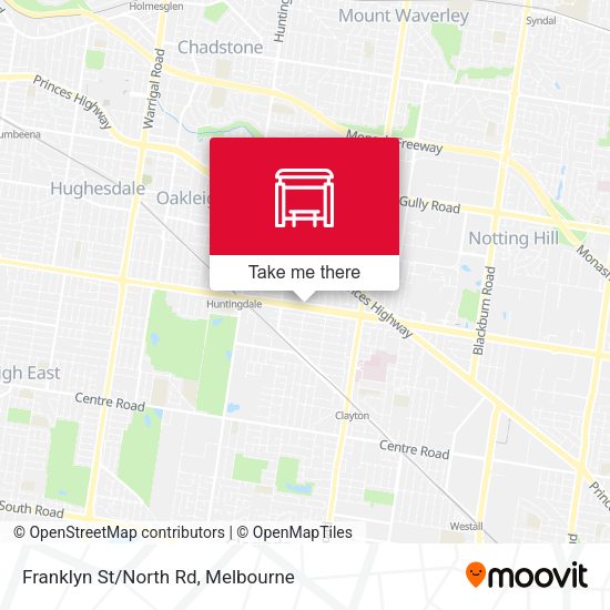 Franklyn St/North Rd map