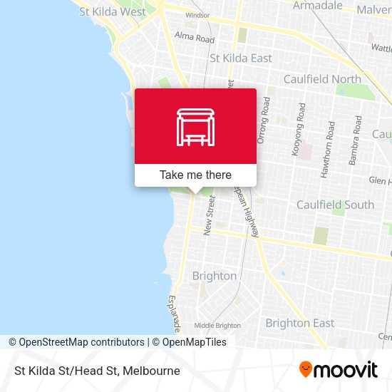 St Kilda St/Head St map