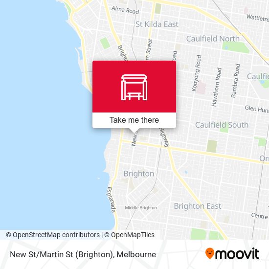 New St/Martin St (Brighton) map