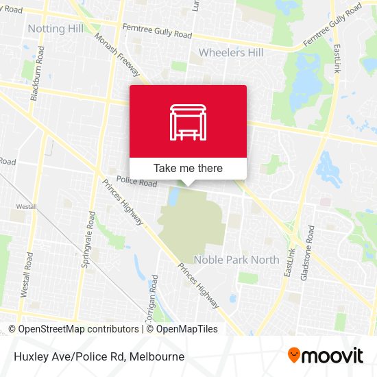 Huxley Ave/Police Rd map