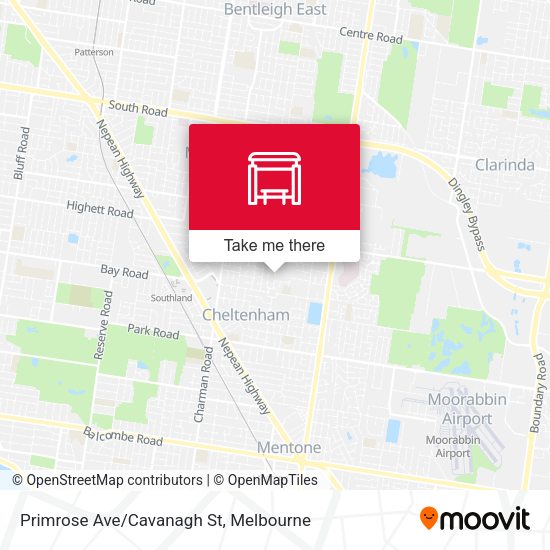 Primrose Ave/Cavanagh St map