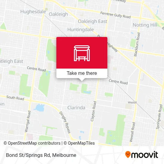 Mapa Bond St/Springs Rd