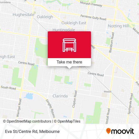 Eva St/Centre Rd map