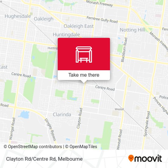 Clayton Rd/Centre Rd map