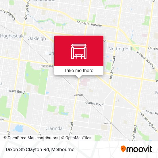 Dixon St/Clayton Rd map