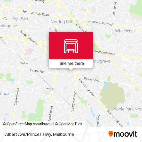 Albert Ave/Princes Hwy map