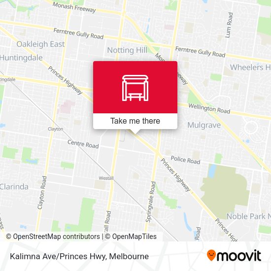Kalimna Ave/Princes Hwy map