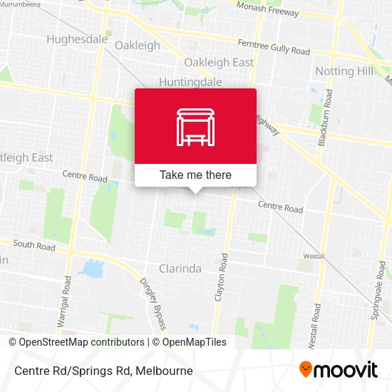 Centre Rd/Springs Rd map