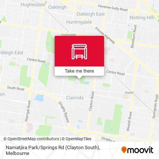 Namatjira Park / Springs Rd (Clayton South) map