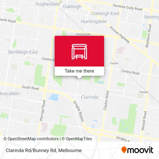 Clarinda Rd/Bunney Rd map