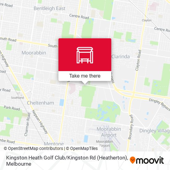 Mapa Kingston Heath Golf Club / Kingston Rd (Heatherton)