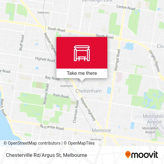 Mapa Chesterville Rd/Argus St