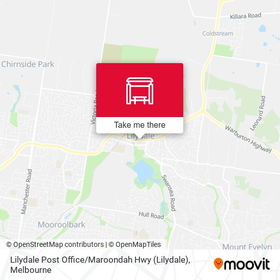 Lilydale Post Office / Maroondah Hwy map