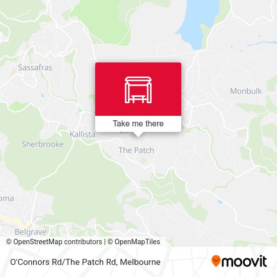 O'Connors Rd/The Patch Rd map