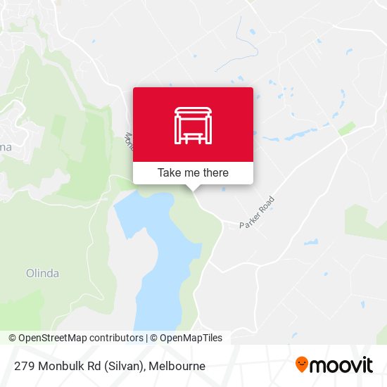 Mapa 279 Monbulk Rd (Silvan)