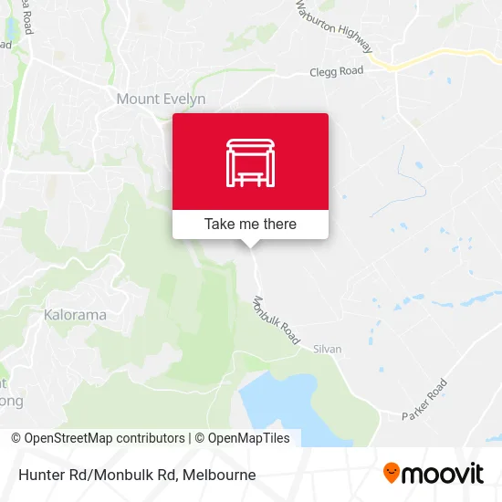 Mapa Hunter Rd/Monbulk Rd