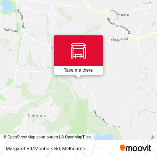 Margaret Rd/Monbulk Rd map