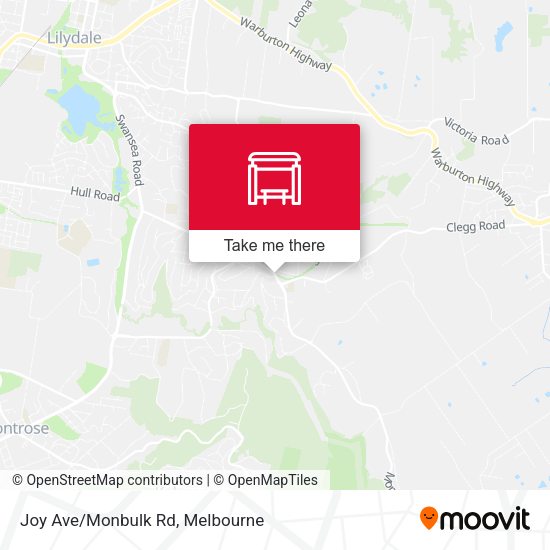 Joy Ave/Monbulk Rd map