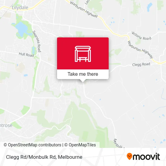 Mapa Clegg Rd/Monbulk Rd