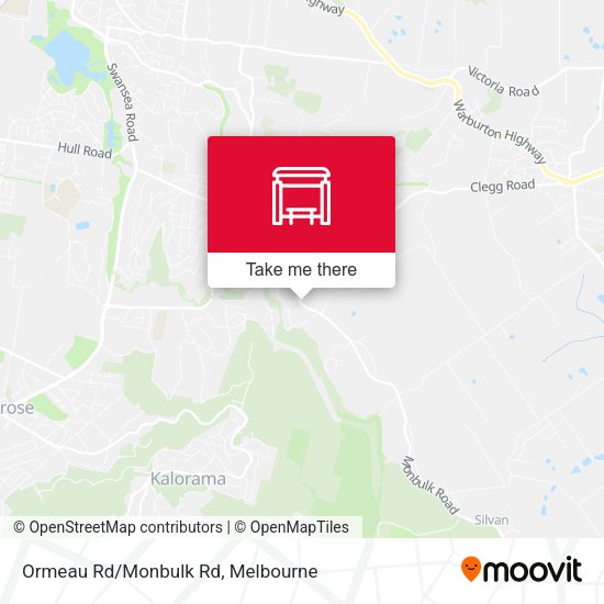 Ormeau Rd/Monbulk Rd map