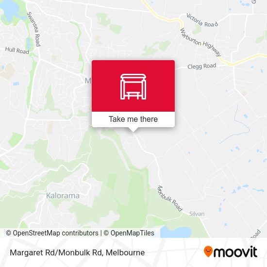 Margaret Rd/Monbulk Rd map