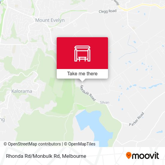 Rhonda Rd/Monbulk Rd map