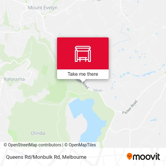 Mapa Queens Rd/Monbulk Rd