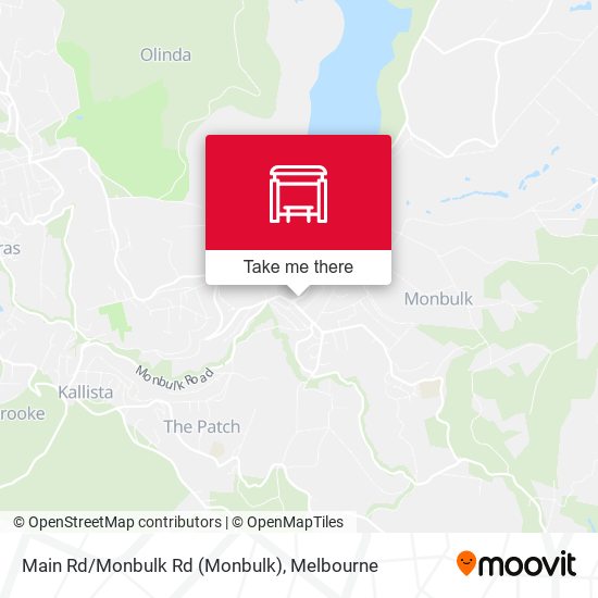 Main Rd/Monbulk Rd map