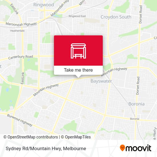 Sydney Rd/Mountain Hwy map