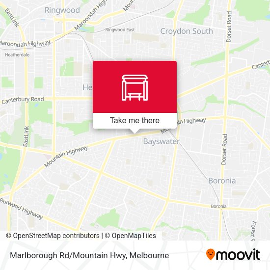 Marlborough Rd/Mountain Hwy map