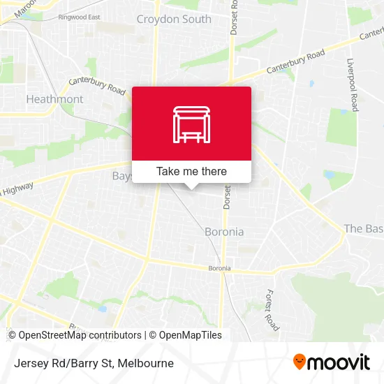 Jersey Rd/Barry St map