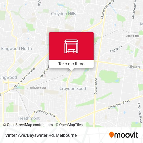 Vinter Ave/Bayswater Rd map