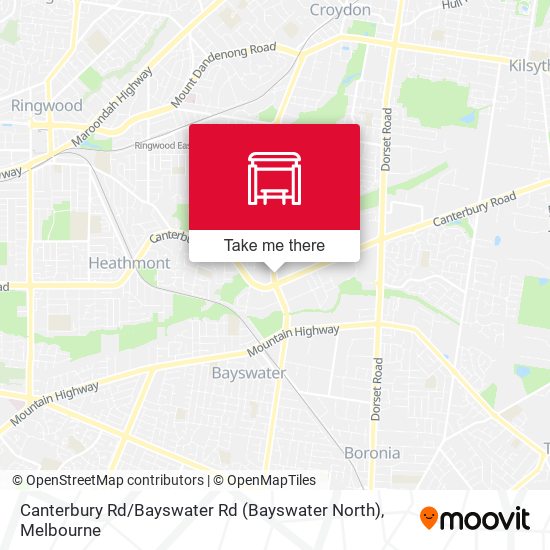 Canterbury Rd / Bayswater Rd (Bayswater North) map