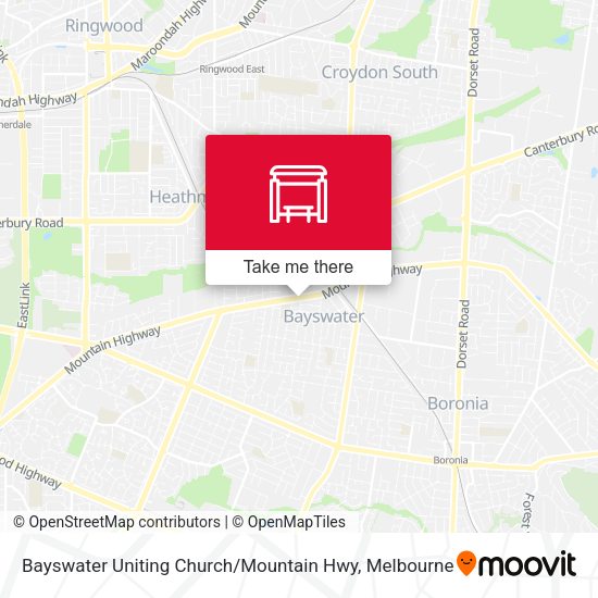 Bayswater Uniting Church / Mountain Hwy map