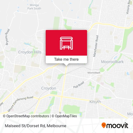 Malseed St/Dorset Rd map
